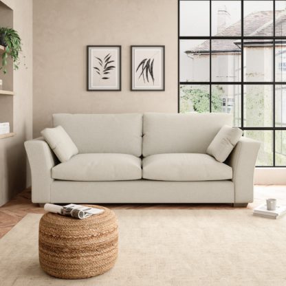 An Image of Blakeney Cosy Marl 4 Seater Sofa Cosy Marl Soft Granite