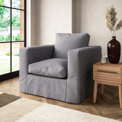 An Image of Alnwick Soft Cotton Armchair Soft Cotton White Sand