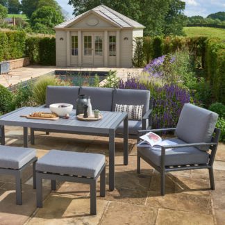 An Image of Titchwell Grey Lounge Set Grey