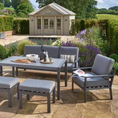 An Image of Titchwell Grey Lounge Set Grey
