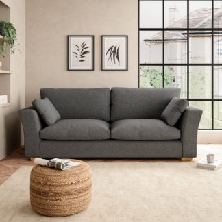 An Image of Blakeney Cosy Marl 4 Seater Sofa Cosy Marl Soft Granite