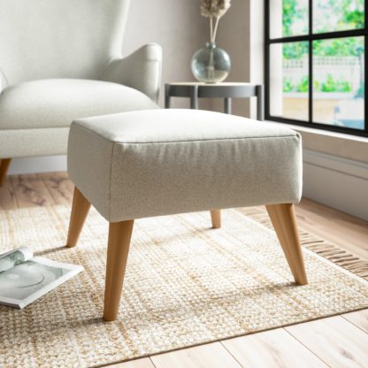 An Image of Marlow Cosy Marl Footstool Cosy Marl Soft Granite