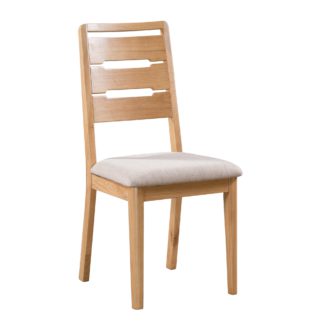 An Image of Curve Set of 2 Dining Chairs Mid Oak (Brown)