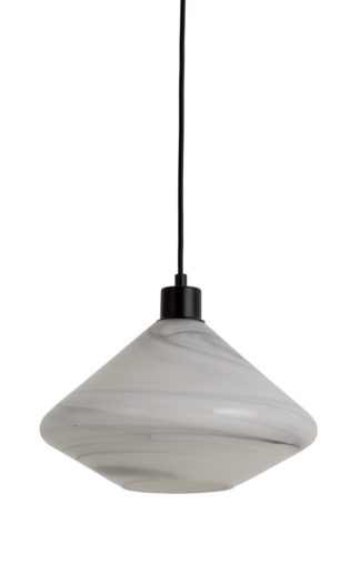 An Image of Habitat Lati Marble Glass Pendant - Black & White