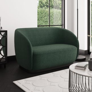 An Image of Arlo Boucle 2 Seater Sofa Olive (Green)