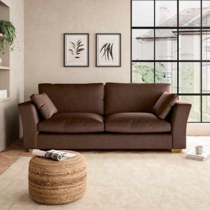 An Image of Blakeney Luxury Velvet 4 Seater Sofa Luxury Velvet Black