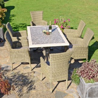 An Image of Wilmington Dining Table with 6 Dorchester Chairs Set Natural