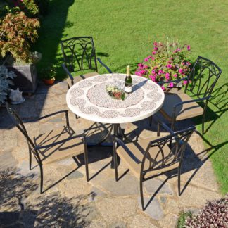 An Image of Avignon Dining Table with 4 Ascot Chairs Set Natural