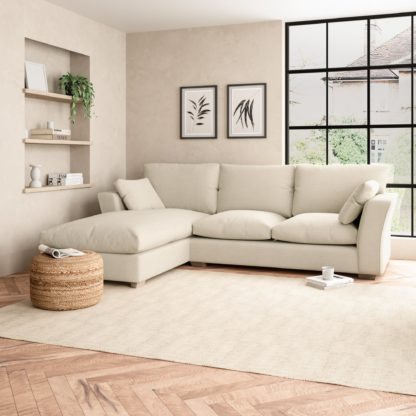 An Image of Blakeney Textured Weave Corner Chaise Sofa Textured Weave Graphite