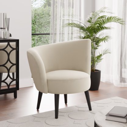 An Image of Ophelia Velour Chair Black