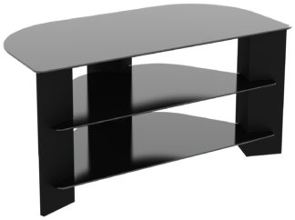 An Image of AVF Wood Effect Up To 42 Inch TV Corner Stand - Black