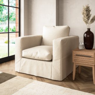 An Image of Alnwick Soft Cotton Armchair Soft Cotton White Sand