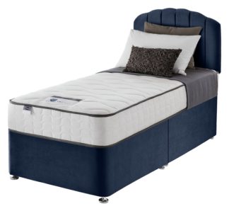 An Image of Silentnight Middleton 800 Pkt Comfort Single Divan Bed- Blue