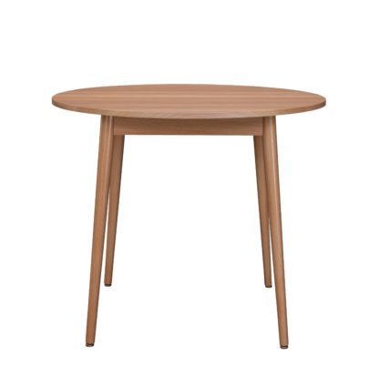 An Image of Leo Round Dining Table Brown