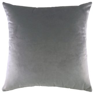 An Image of Opulent Velvet Cushion - Steel - 50x50cm