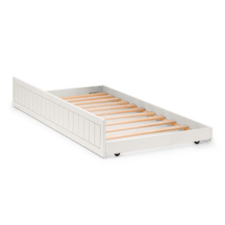 An Image of Maine White Wooden Guest Bed Trundle Frame - 3ft Single