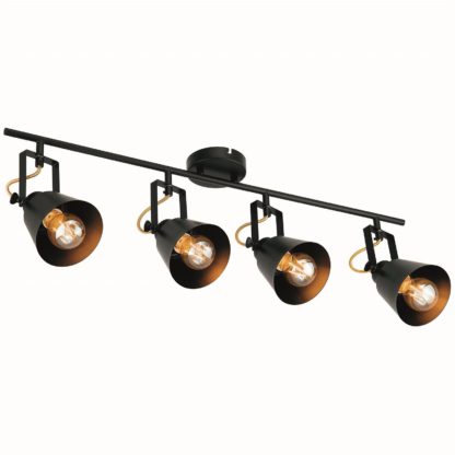 An Image of Abigail 4 Lamp Spotlight Bar - Black