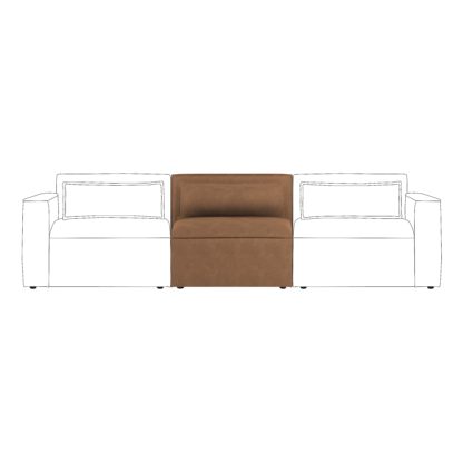 349e4403be69e9da049e3cc5e3ae6ac3e760543472bdf01f7ee1160480c081e0.jpg An Image of Modular Arne Faux Leather Armless Piece Grey