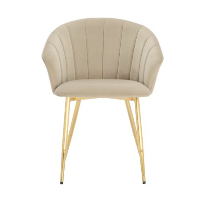 An Image of Kendall Velvet Carver Chair Grey