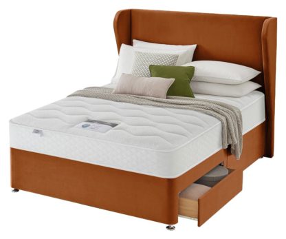 An Image of Silentnight 1000 Pkt Eco Kingsize 2 Drw Divan Bed - Charcoal