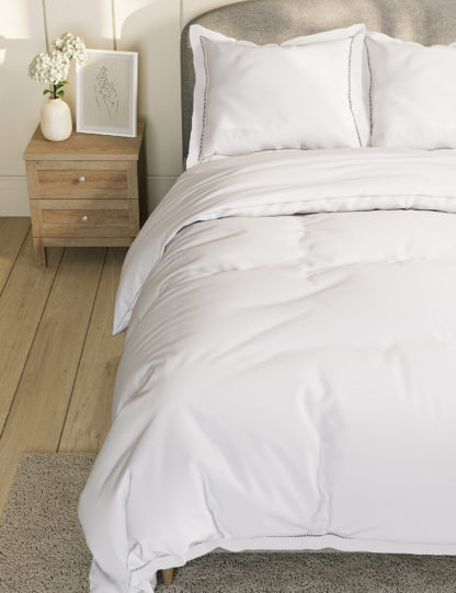 An Image of M&S Pure Cotton Ladder Stitch Bedding Set