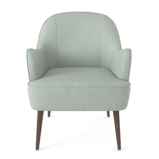 An Image of Bailey Brushed Plain Fabric Accent Chair Blue