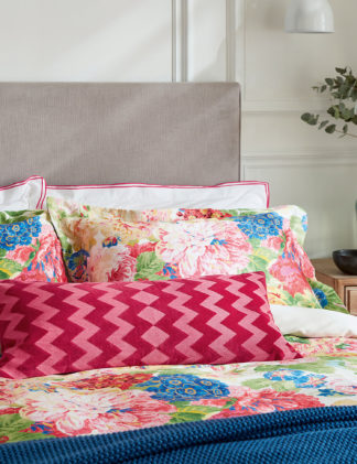 An Image of Sanderson Pure Cotton Rose & Peony Duvet Cover