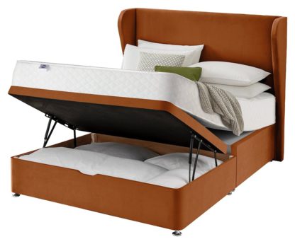 An Image of Silentnight 1000 Pocket Eco Kingsize Ottoman Divan Bed-Amber