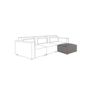 An Image of Modular Arne Faux Leather Footstool Grey
