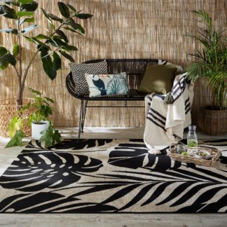 An Image of Paradise Indoor Outdoor Rug Black