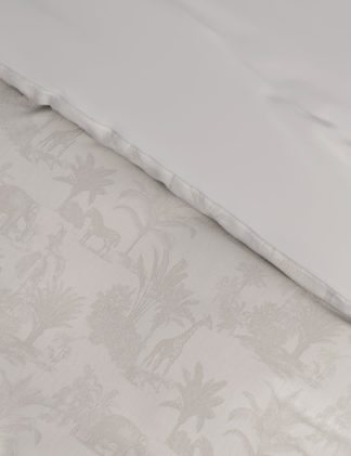 An Image of M&S Pure Cotton Palm Jacquard Bedding Set
