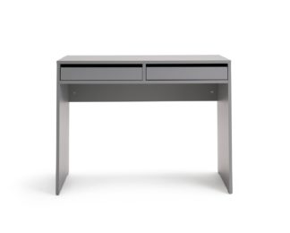 An Image of Habitat Pepper 2 Drawer Desk - Grey