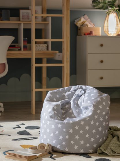 An Image of Habitat Kids Grey Stars Bean Bag