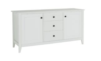 An Image of Habitat Minato 2 Door 3 Drawer Sideboard - White