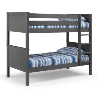 An Image of Maine Anthracite Wooden Bunk Bed Frame - 3ft Single