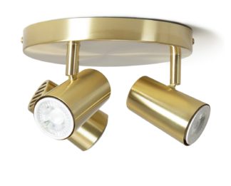 An Image of Habitat 3 Light Spotlight Plate - Brass