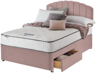 An Image of Silentnight Middleton 800Pkt Mem Double 2 Drw Divan Bed-Pink