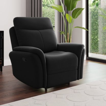 a94e9d29fce695571132988c644fb4161e90761219854c28e35d144684b1ba8e.jpg An Image of Monte Velvet Reclining Armchair Luxe Navy
