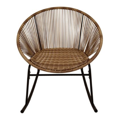 An Image of Charles Bentley Zanzibar Garden Rocking Chair Grey