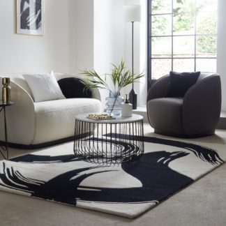 An Image of Contour Abstract Rug Contour Abstract Monochrome