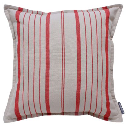 An Image of Country Living Croyde Stripe Cushion - Red