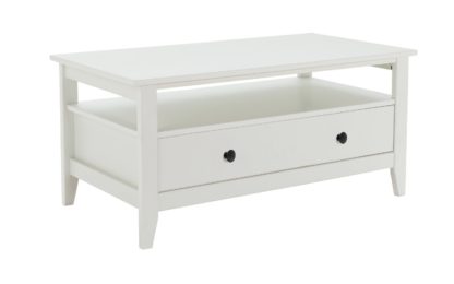 An Image of Habitat Minato 1 Drawer Coffee Table - White