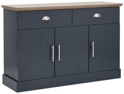 An Image of Kendal 3 Door 2 Drawer Sideboard - Blue