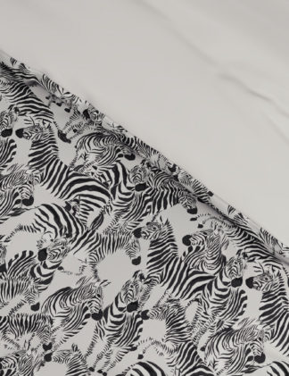 An Image of M&S Pure Cotton Zebra Bedding Set