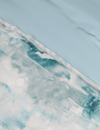 An Image of M&S Pure Cotton Watercolour Bedding Set