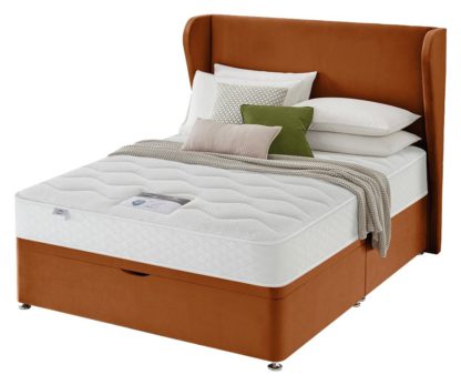 An Image of Silentnight 1000 Pkt Memory Kingsize Ottoman Divan Bed-Amber