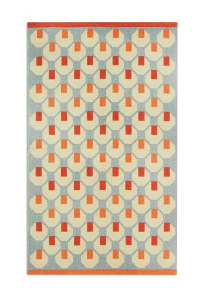 cc7430295d9351ac7ff697b77ff8be702311155d81c479afa14911a2e0793f7e.jpg An Image of Habitat Octo Flatweave Cotton Rug - Blue - 80x130cm