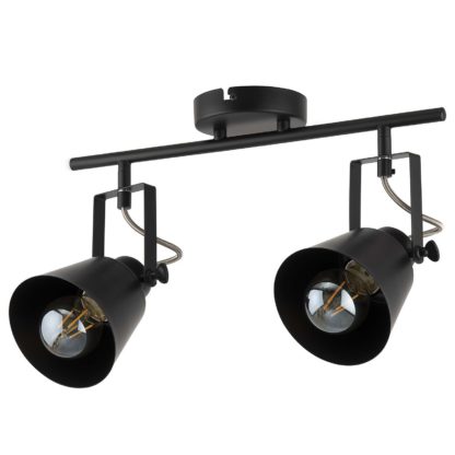 An Image of Abigail 2 Lamp Spotlight Bar - Black