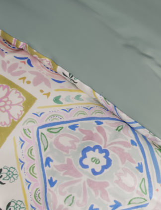An Image of M&S Pure Cotton Patchwork Floral Bedding Set