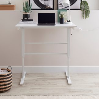 An Image of Murphy Ergonomic Sit to Standing Desk White
